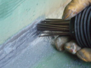 Cleaning of paint previous to UP treatment