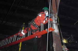 Rope access to area of treatment