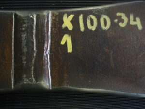 UP of weld toe and interpass intersection