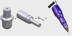 Ultrasonic peening tool components